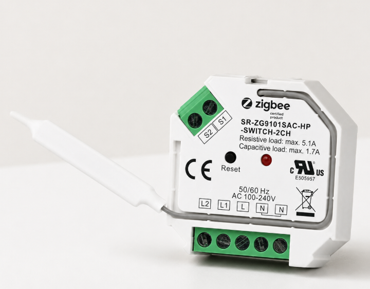 Oz Smart Zigbee Double Relay Puck (Toggle)