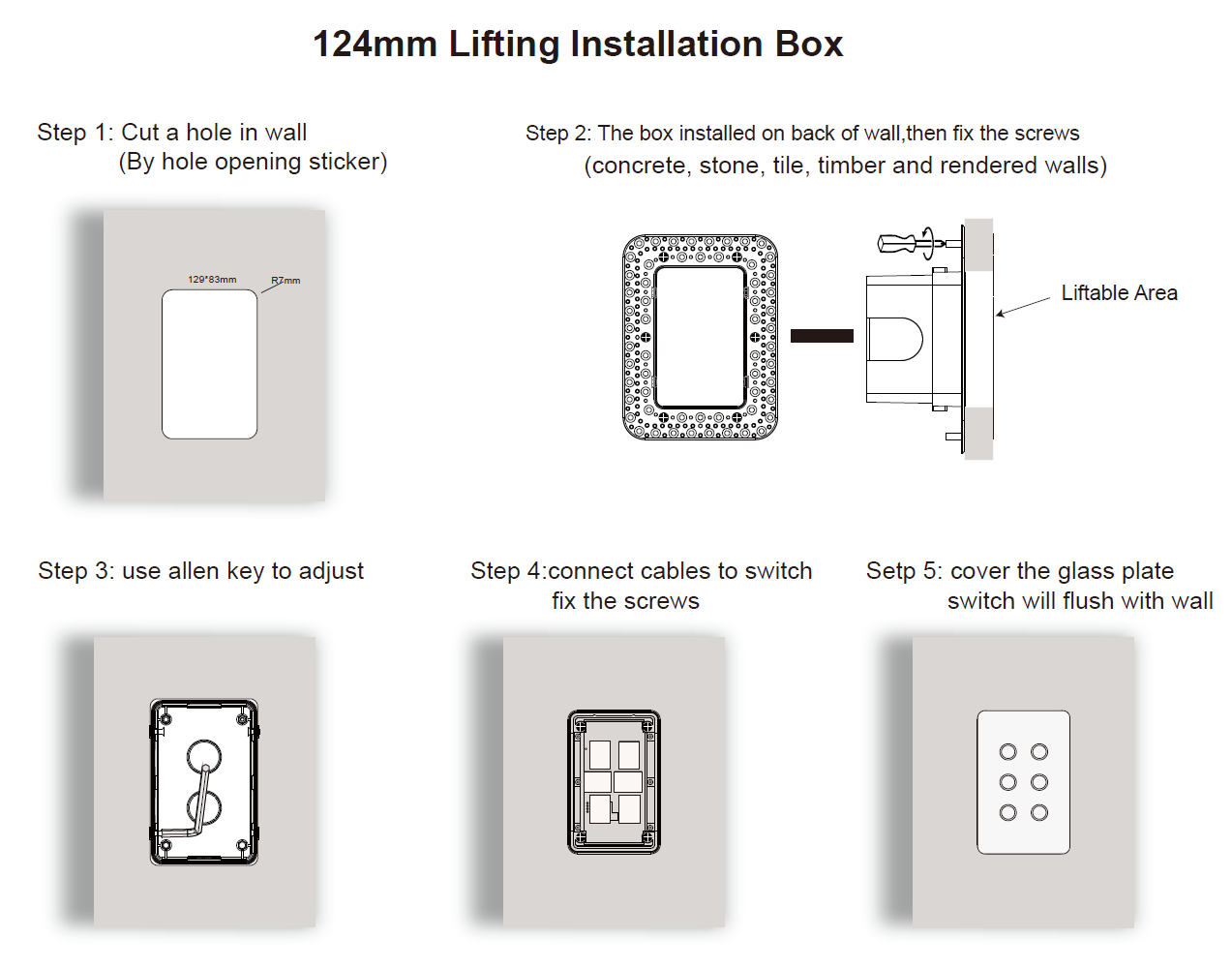 Oz Matter Smart Switch Tile Bracket