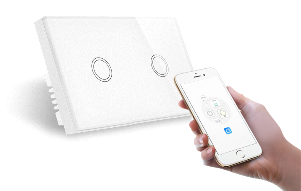 Zigbee Double Light Switch Smart Home Automation Australia Wall 2 Gang