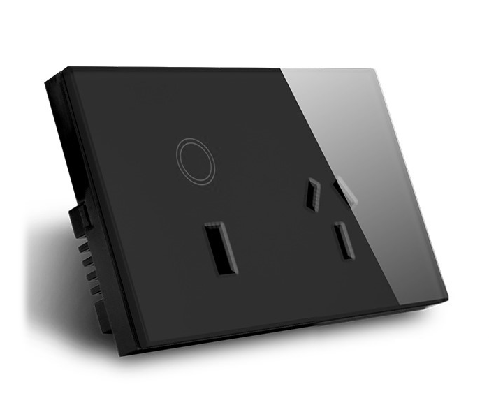 ZigBee Glass Single GPO, Smart Home Automation, Assistant Smart SwitchZigBee Glass Single GPO, Smart Home Automation, Assistant Smart Switch