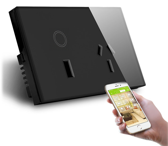 ZigBee Glass Single GPO, Smart Home Automation, Assistant Smart Switch