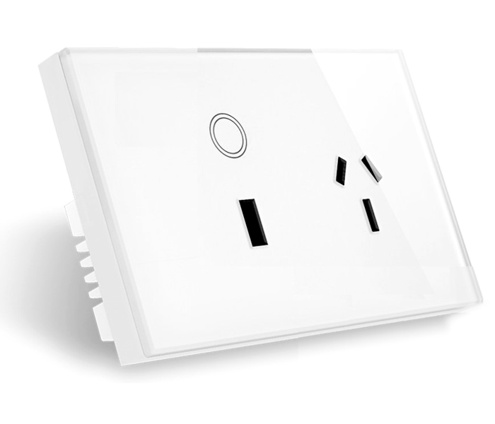ZigBee Glass Single GPO, Smart Home Automation, Assistant Smart Switch