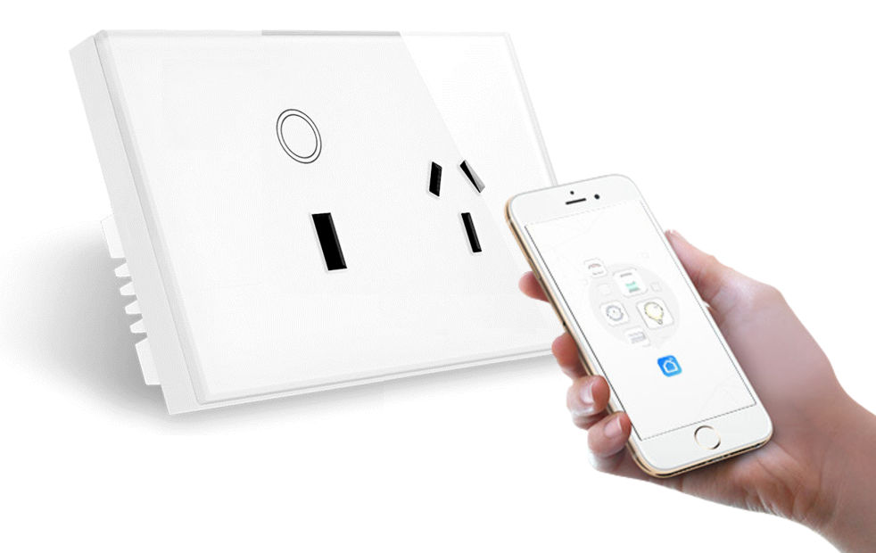 ZigBee Glass Single GPO, Smart Home Automation, Assistant Smart Switch