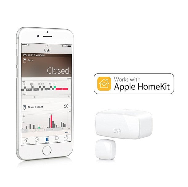 Eve HomeKit Door Window Sensor Apple Smart Home Device Siri Controlled