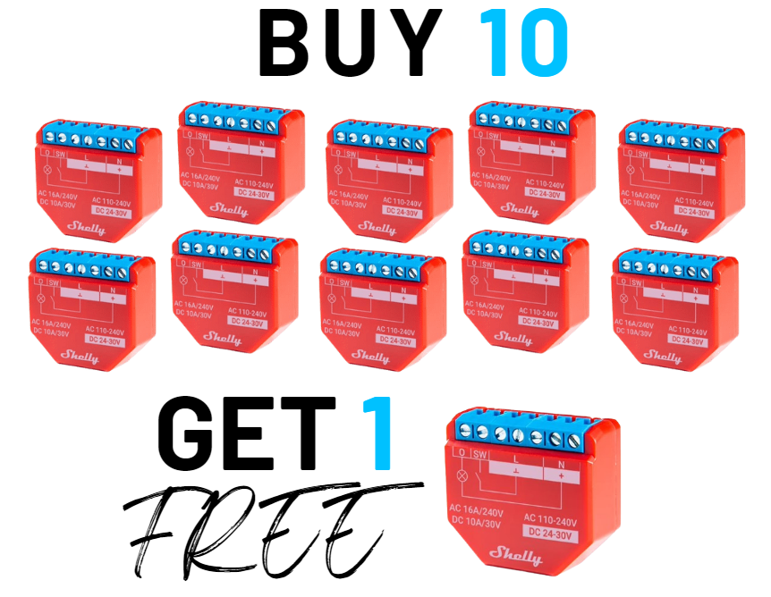 Buy 10 Shelly Plus 1PM Get 1 FREE