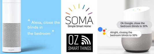 Google smart blinds Alexa smart shades soma blind motor