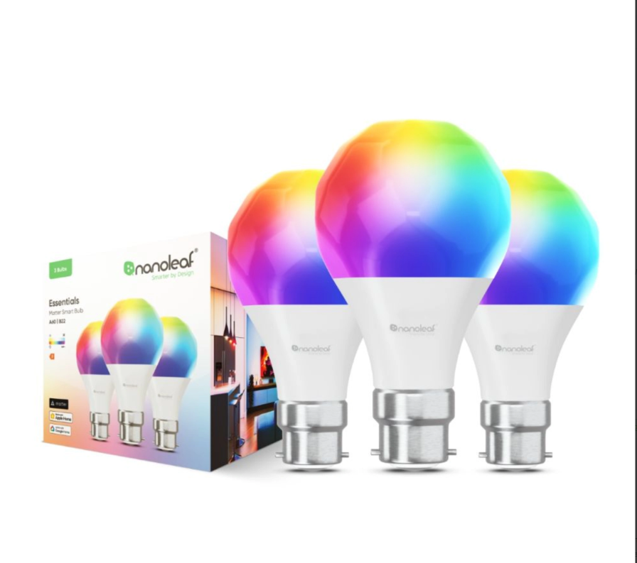 Nanoleaf Essentials Smart Bulb B22 (Matter Compatible) - 3 Pack