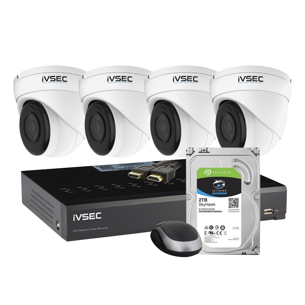 IVSEC 12MP 4 IP Camera Kit