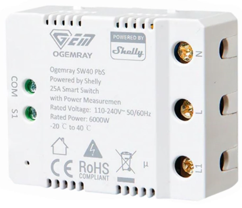 Ogemray Smart Relay 25A (Shelly)