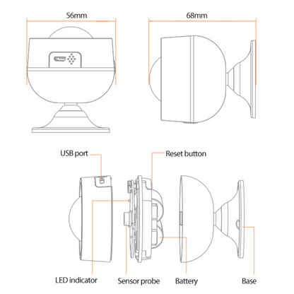 Oz Smart Zigbee Motion 3 in 1 Sensor