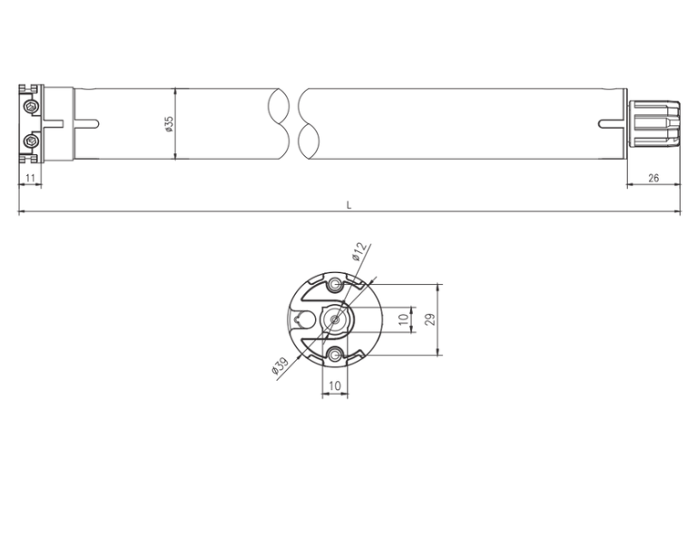 Alpha 35mm 240v Tubular Motor
