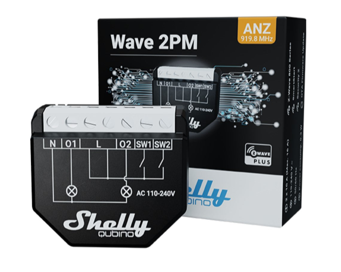Shelly Wave 2PM (Z-wave) Smart Home Zwave Modules 921.42 AU Frequency