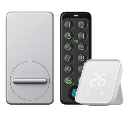 SwitchBot Lock (Silver) + SwitchBot Fingerprint Keypad + Hub 2
