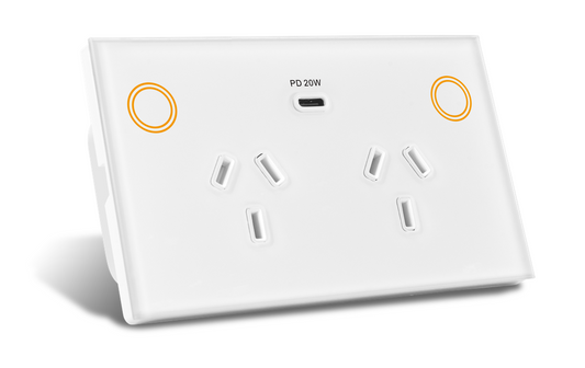 Oz Matter Double GPO with USB-C