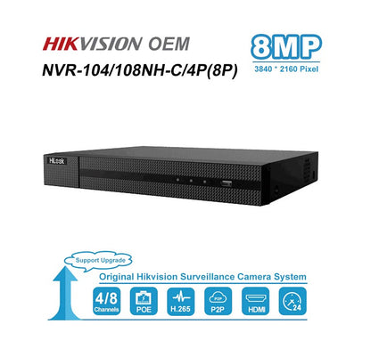 HIKVISION HILOOK NVR 4CH, Home Security Network Recorder CCTV Camera