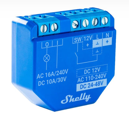 Shelly 1 Plus + WiFi-operated relay switch, 1 channel 16A