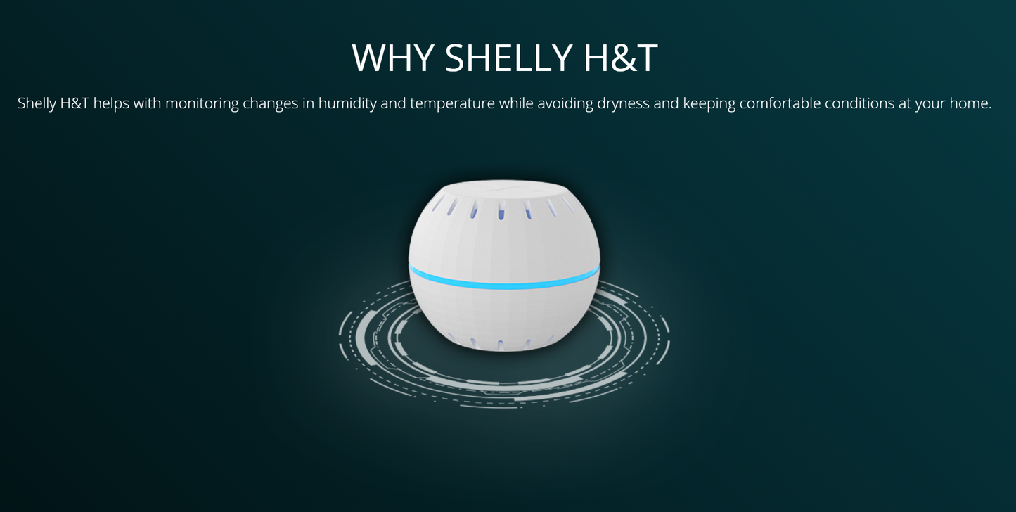 Shelly Humidity & Temperature Sensor Smart Home Automation WiFi