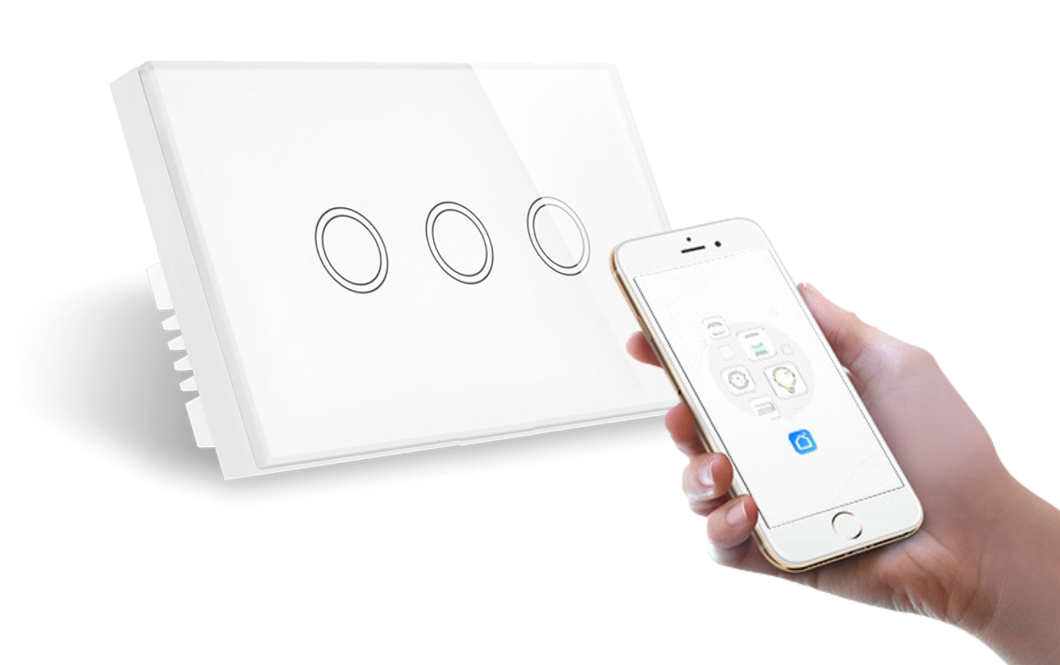 Zigbee Triple Light Switch Smart Home Automation Australia Wall 3 Gang White