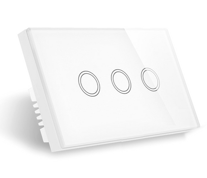 Zigbee Triple Light Switch Smart Home Automation Australia Wall 3 Gang White