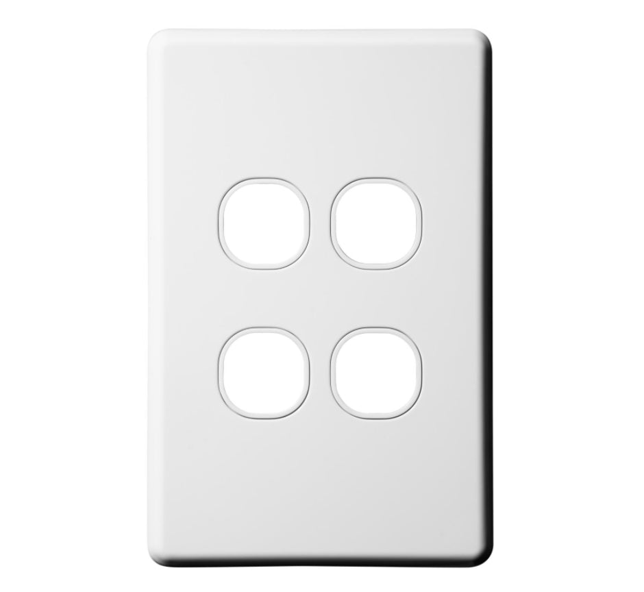 Slimline Quad Switch Plate