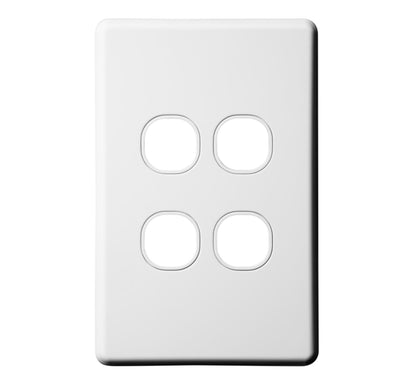 Slimline Quad Switch Plate